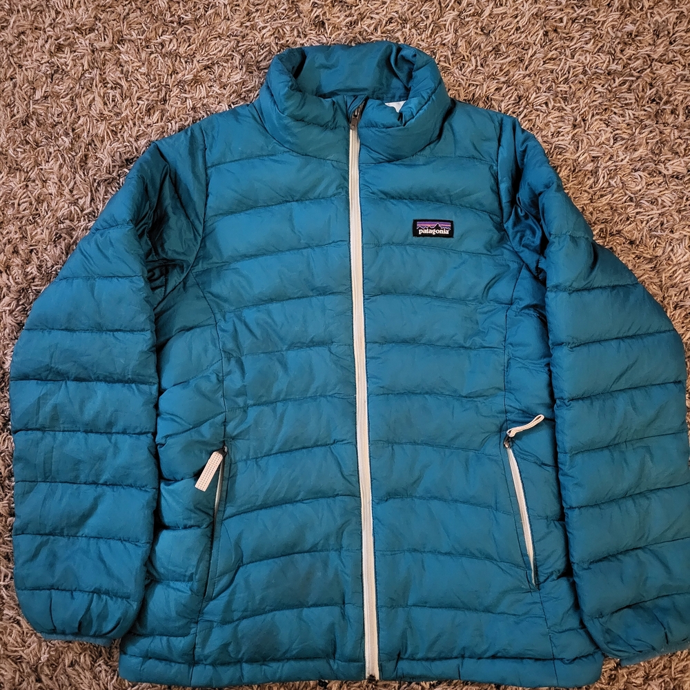 Girl's Patagonia Teal Puffer Jacket
